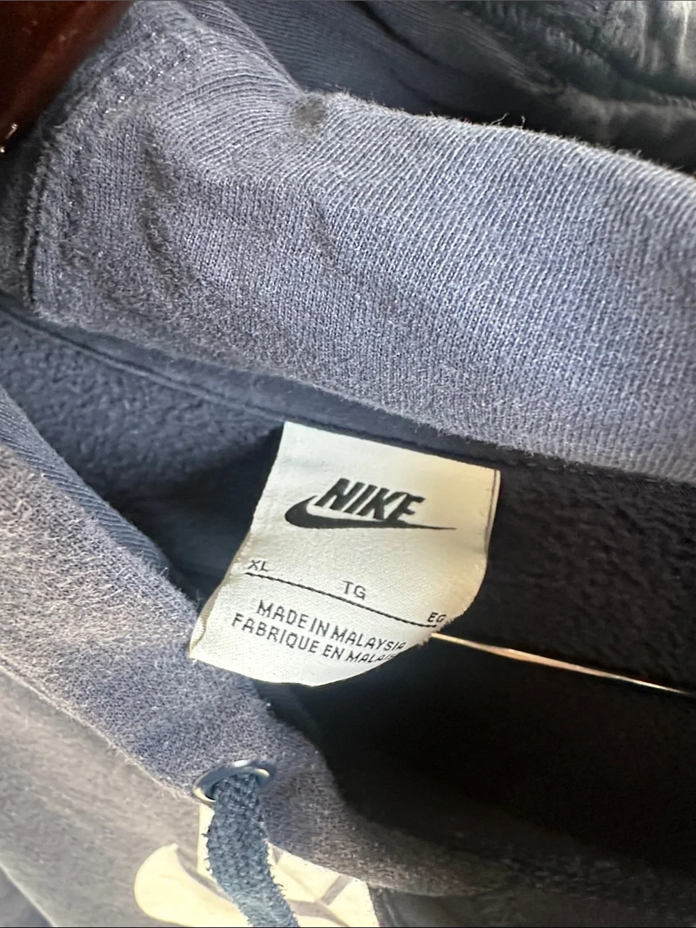 Nike Navy Penn State Hooded Sweatshirt with White Logo